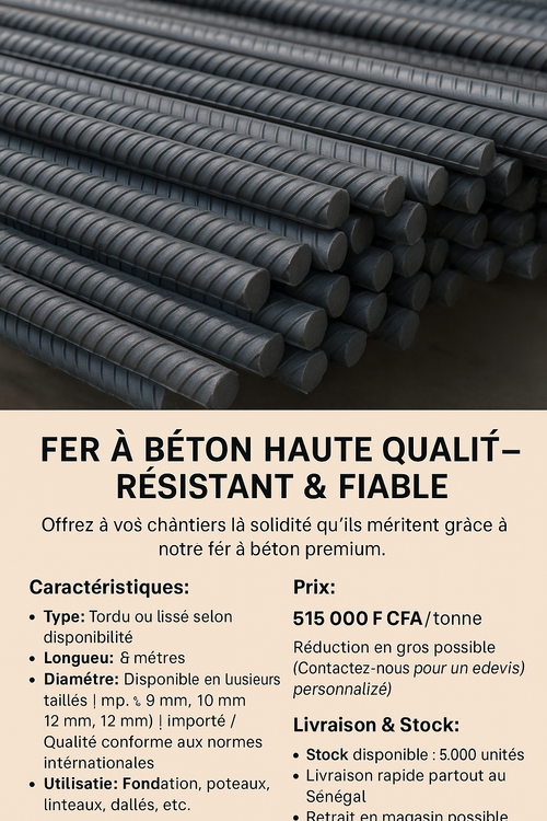 Fer à béton FE500